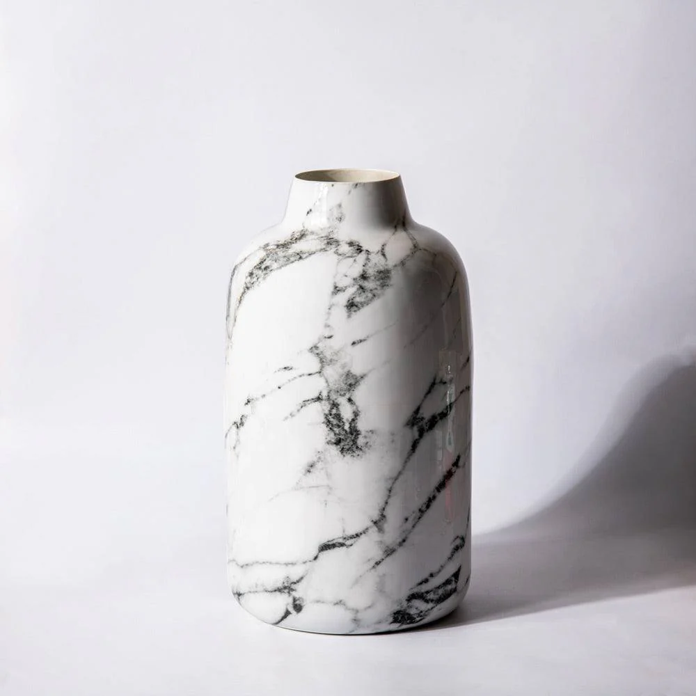 Alina Vase Large - White Marble - Image 3