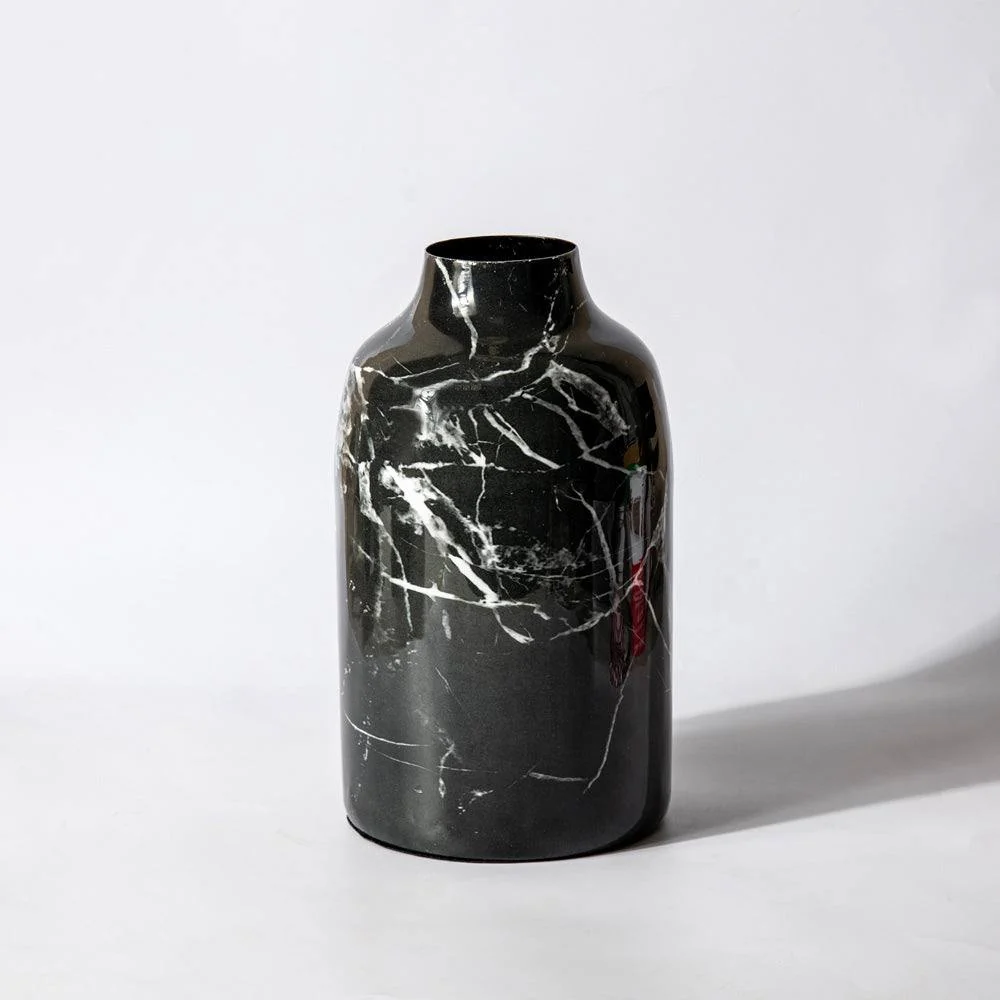 Alina Vase Medium - Black Marble - Image 3