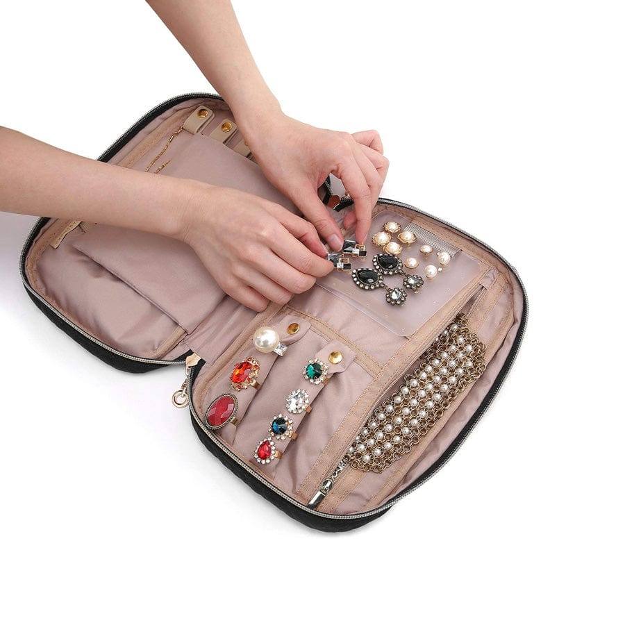 Belle Travel Jewellery Organiser Small - Black - Image 6