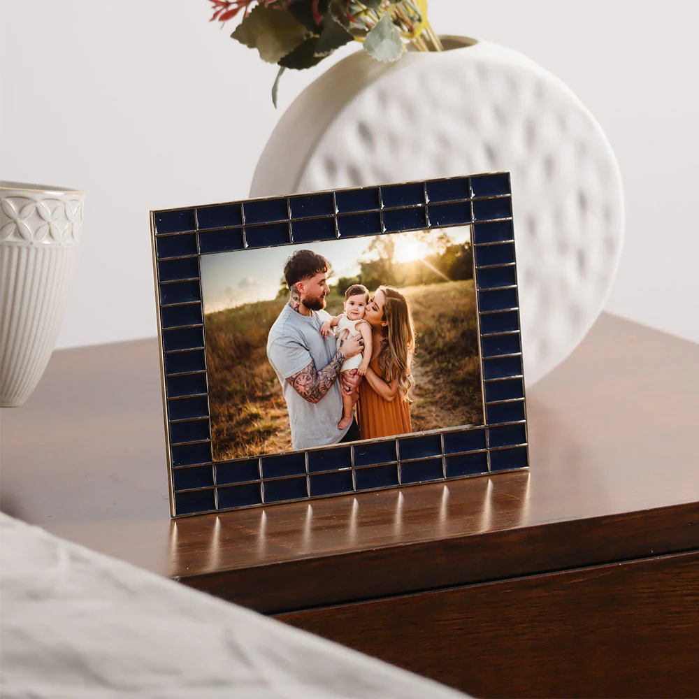 Blaine Photo Frame Medium - Blue Gold - Image 4