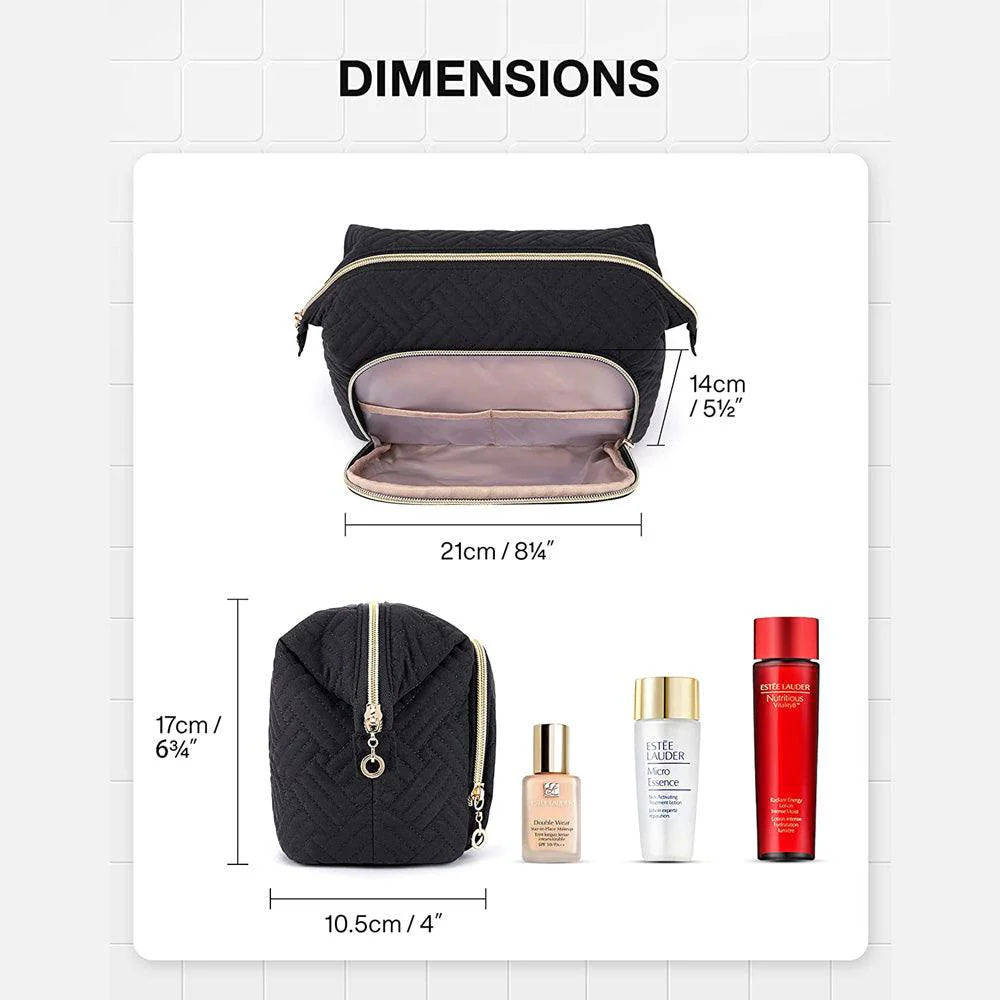 Travel Makeup Bag - Cross Black - Image 5