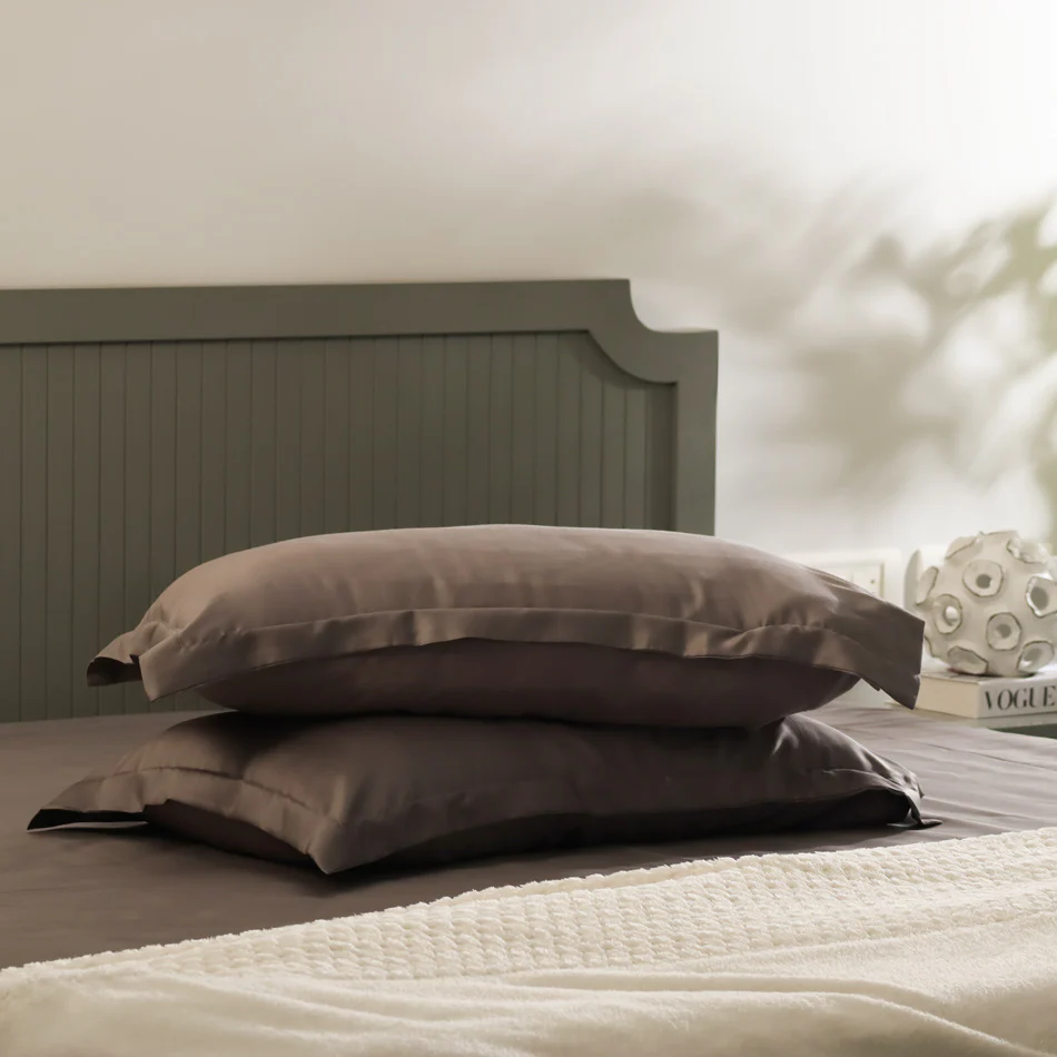 Bottega Bamboo Cotton King Size Bedsheet Set - Smoke - Image 6