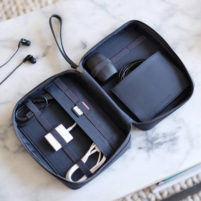 Cable Tidy Bag - Navy Blue - Image 3