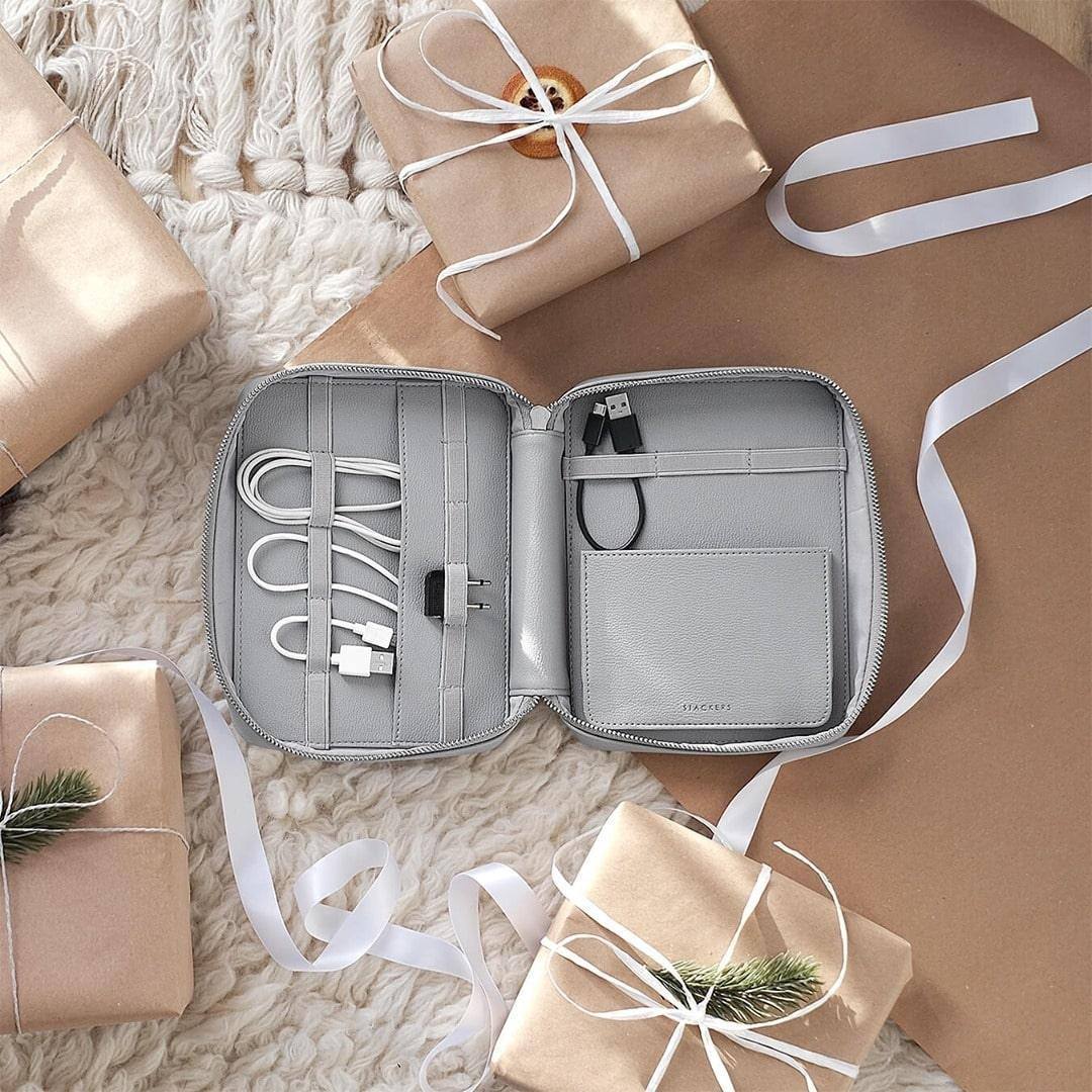 Cable Tidy Bag - Pebble Grey - Image 4