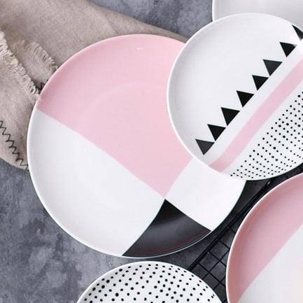 Cadence Quarter Plate - White Pink - Image 3