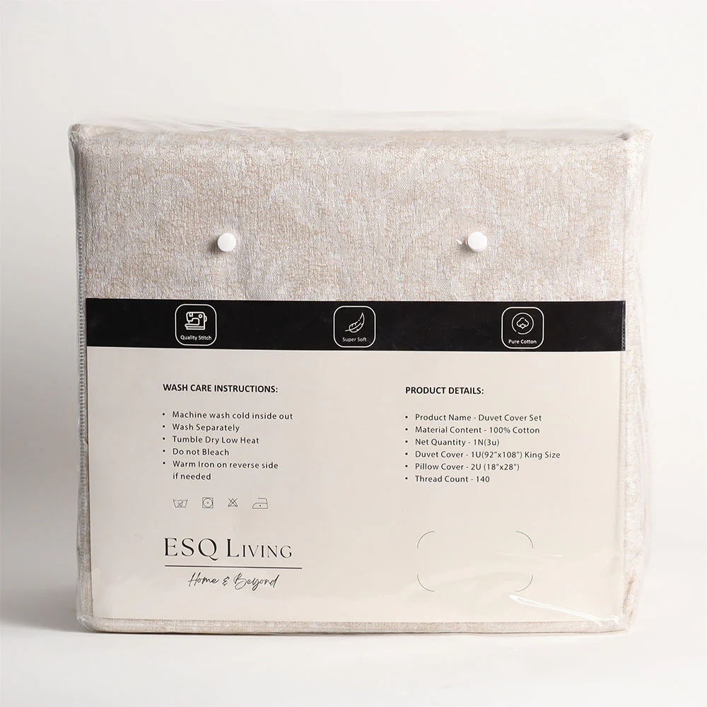 Camelia Duvet Cover and Pillow Shams Set - Greige - Image 10