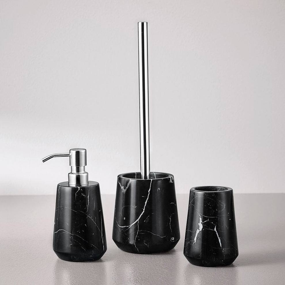 Carrara Toothbrush Tumbler - Black Marble - Image 6