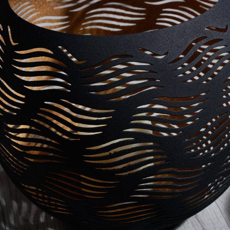 Carved Candle Holder Large - Black Gold - Image 11