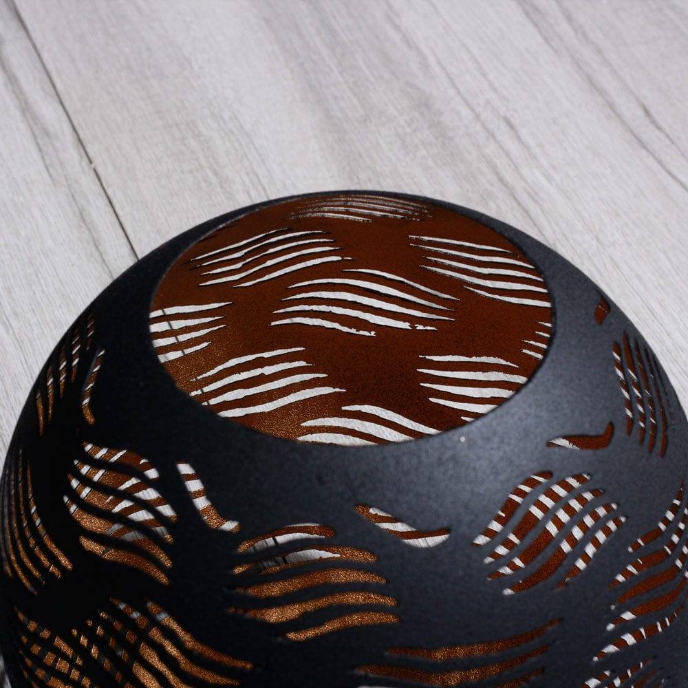 Carved Candle Holder Large - Black Gold - Image 9