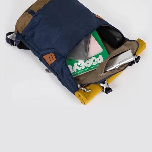 Christopher Travel Backpack 18L - Navy x Mustard - Image 6