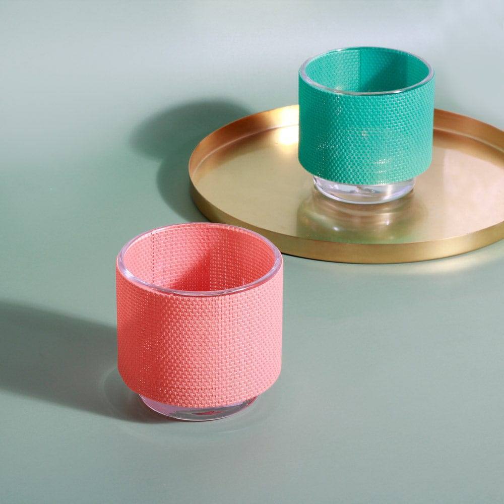 Colorata Tealight Holder with Cover - Coral - Image 3