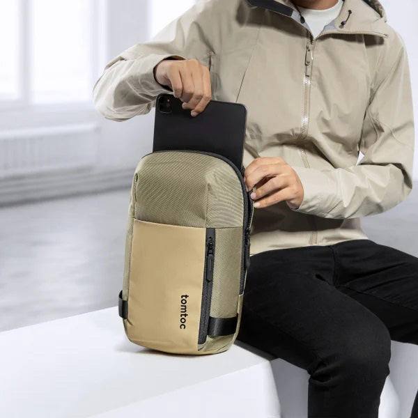 CroxBody EDC Sling Bag - Khaki 11 Inch - Image 3