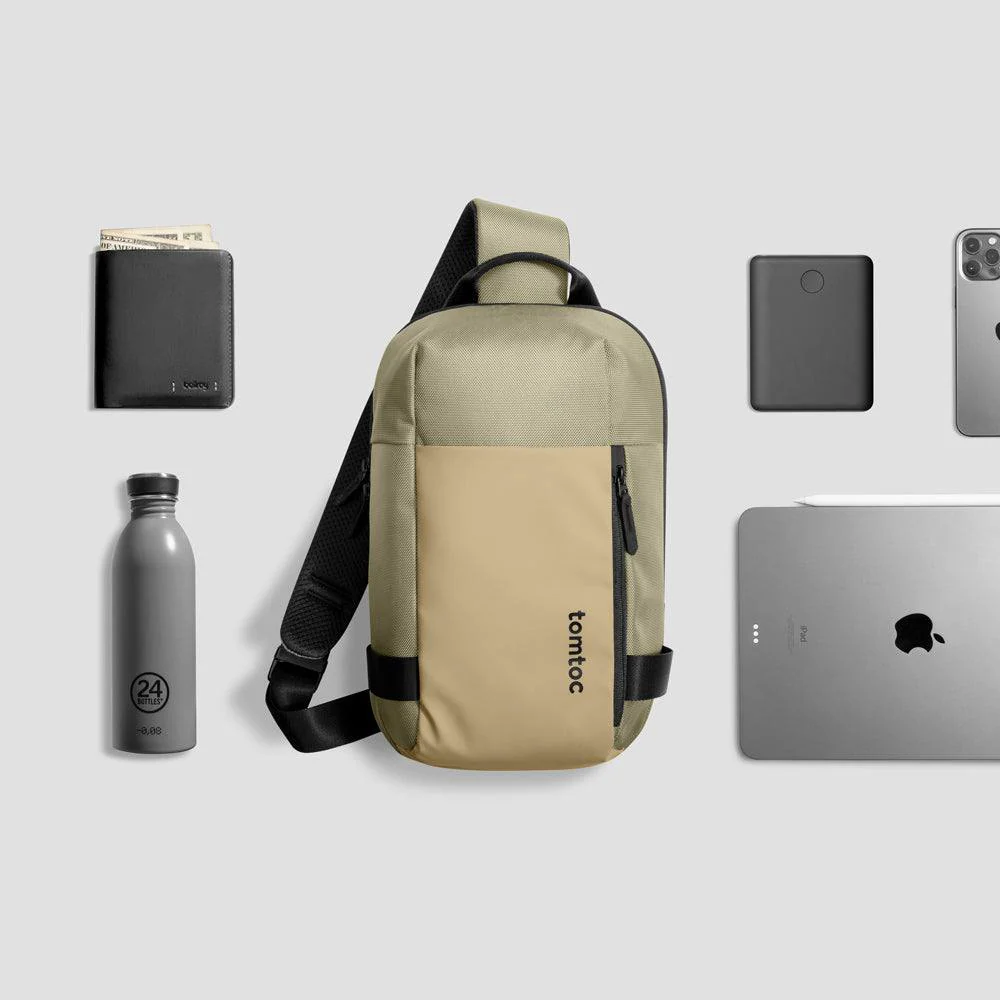 CroxBody EDC Sling Bag - Khaki 11 Inch - Image 7