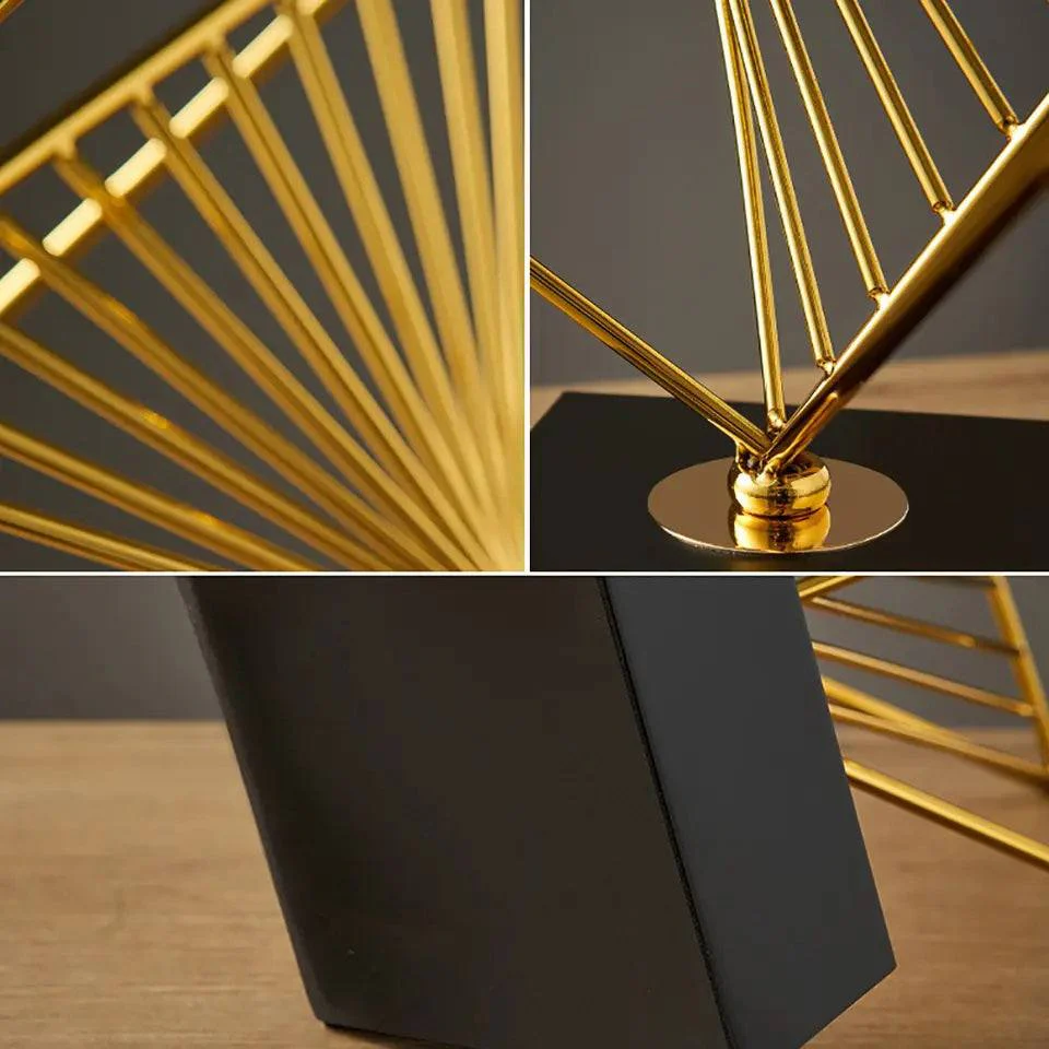 Cube Metallic Sculpture - Black Gold - Image 7