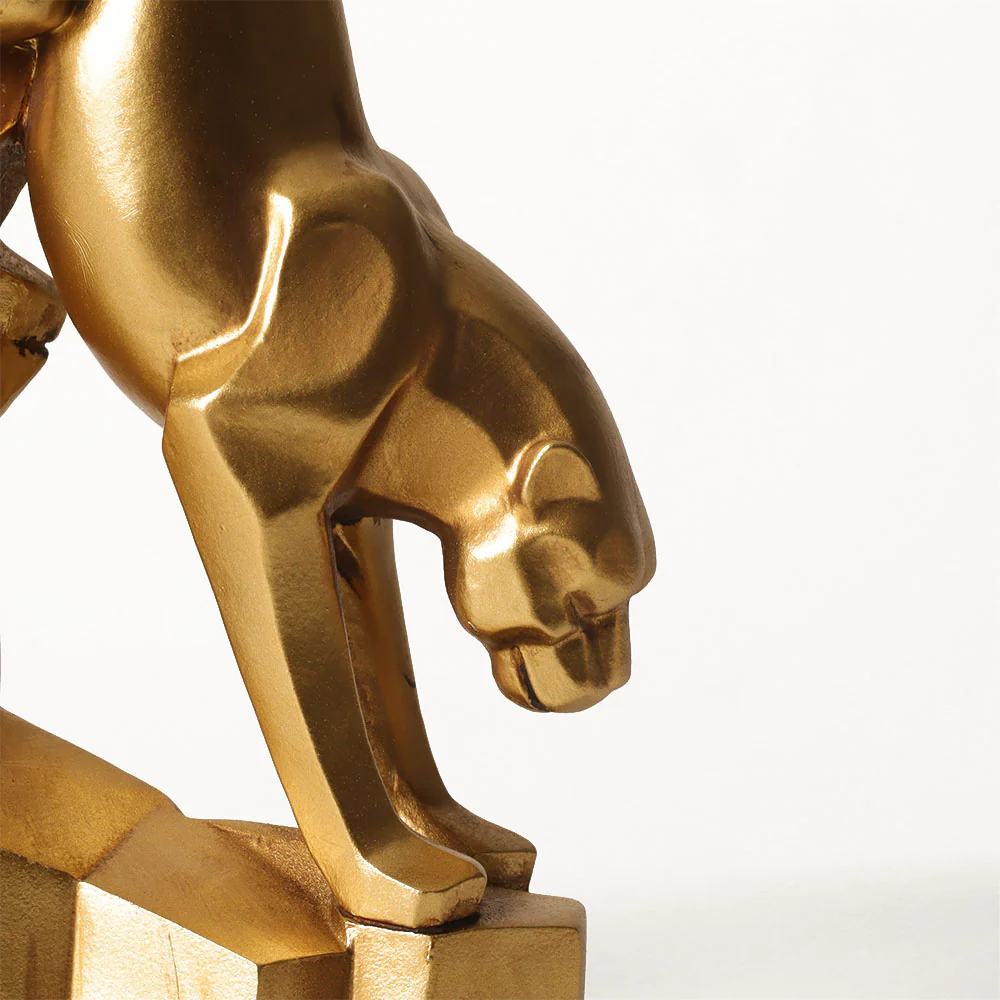 Descending Jaguar Decorative Sculpture - Amber Gold - Image 4