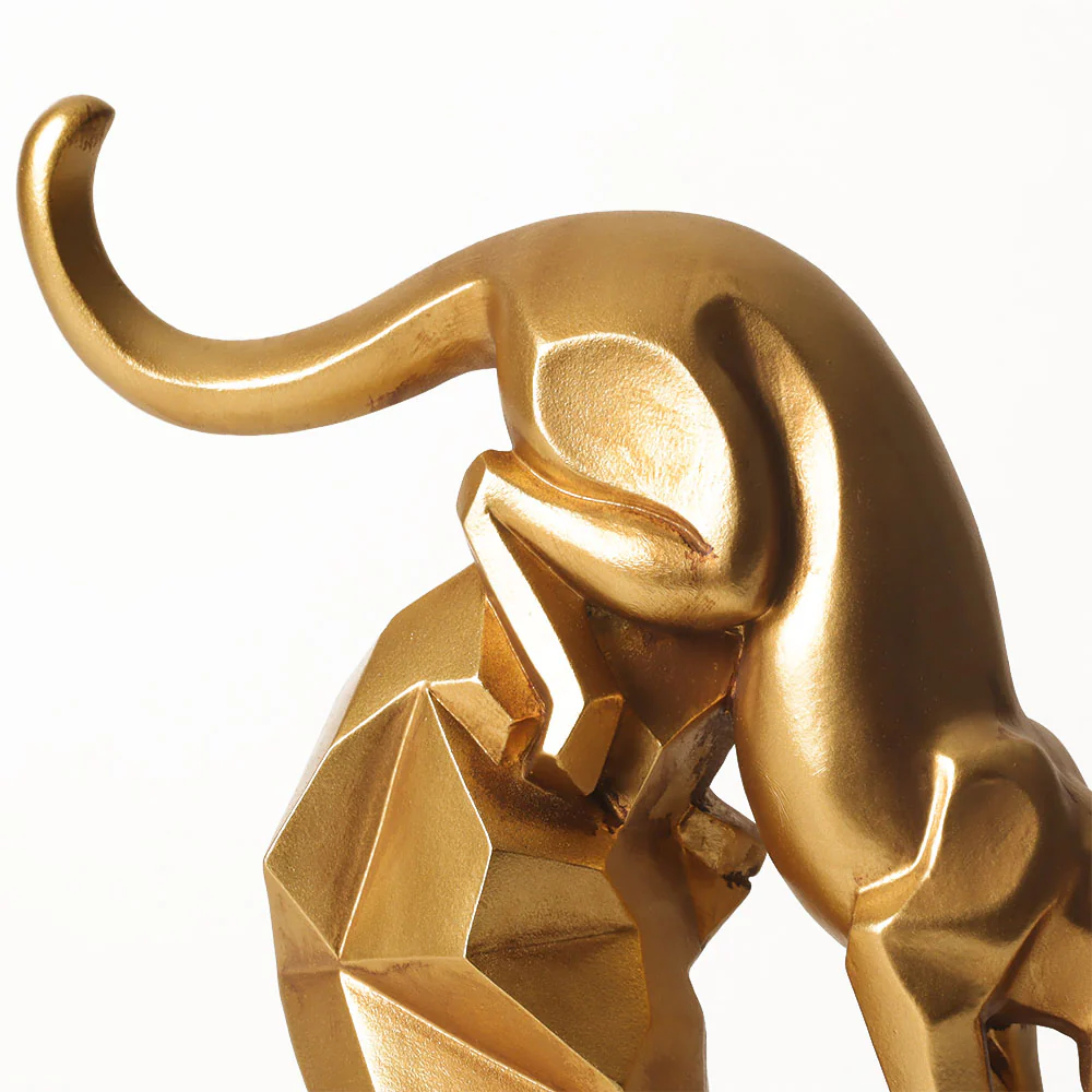 Descending Jaguar Decorative Sculpture - Amber Gold - Image 5