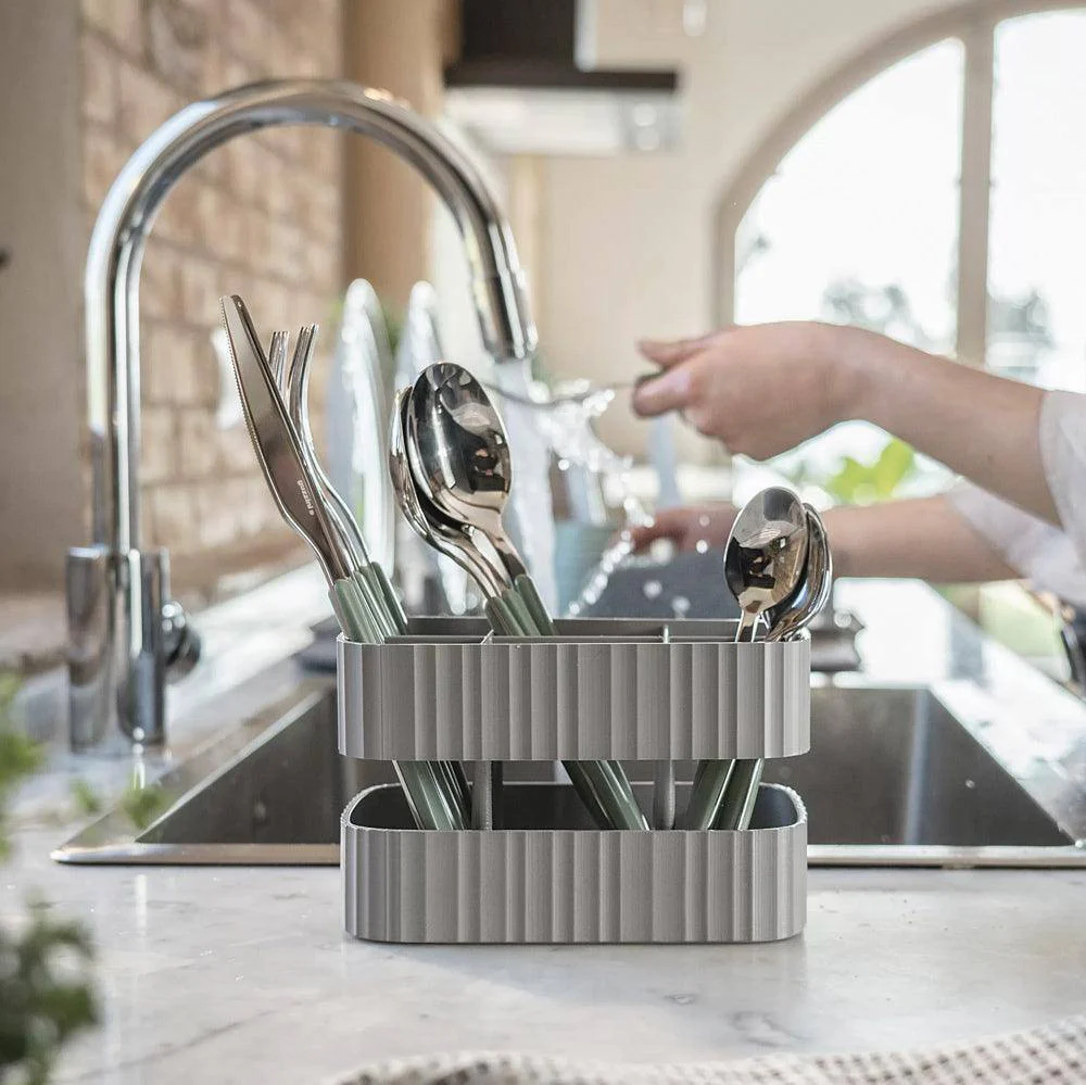 Drain & Safe Cutlery Drainer - Grey - Image 5