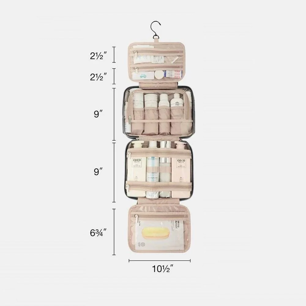 Dual Zip Travel Makeup Organiser - Black - Image 8