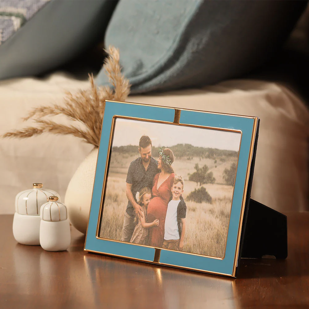 Eden Photo Frame Large - Teal Gold - Image 6