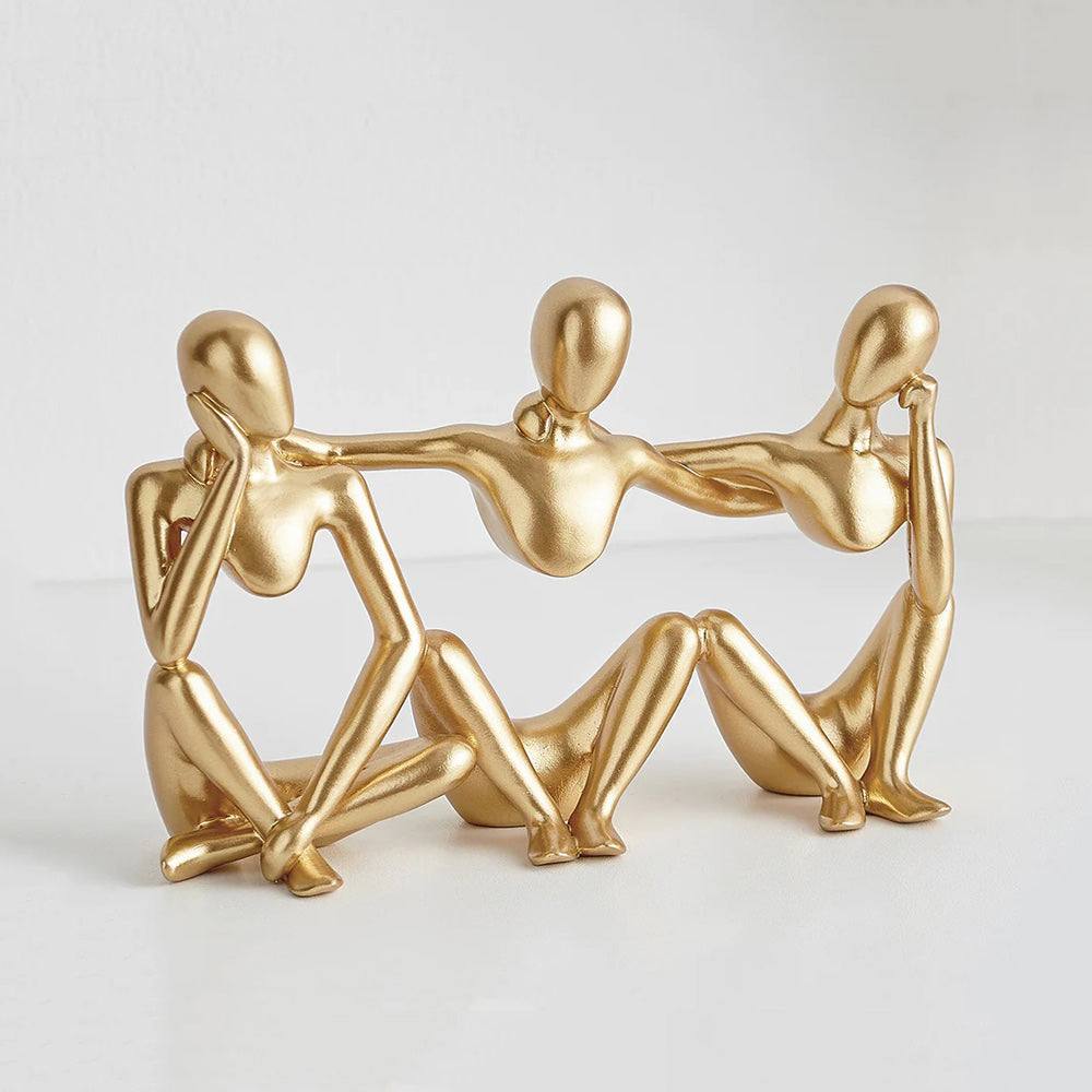 Embrace Decorative Sculpture - Gold - Image 3