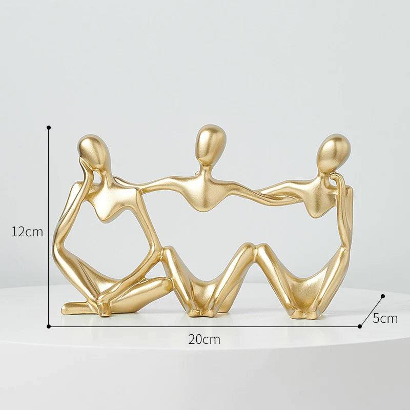 Embrace Decorative Sculpture - Gold - Image 4