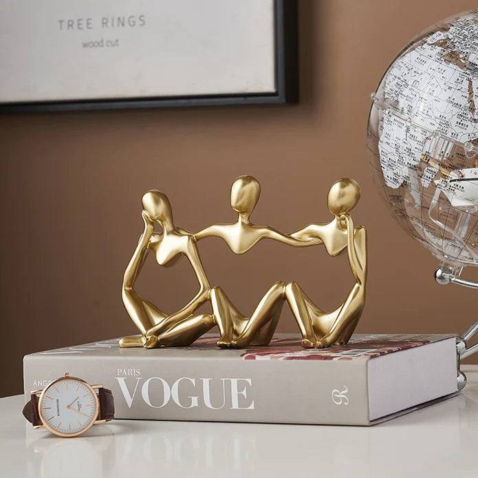 Embrace Decorative Sculpture - Gold - Image 5