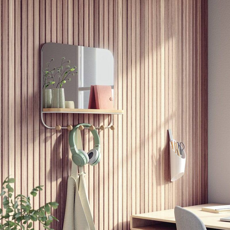 Estique Mirror with Hooks - White - Image 4