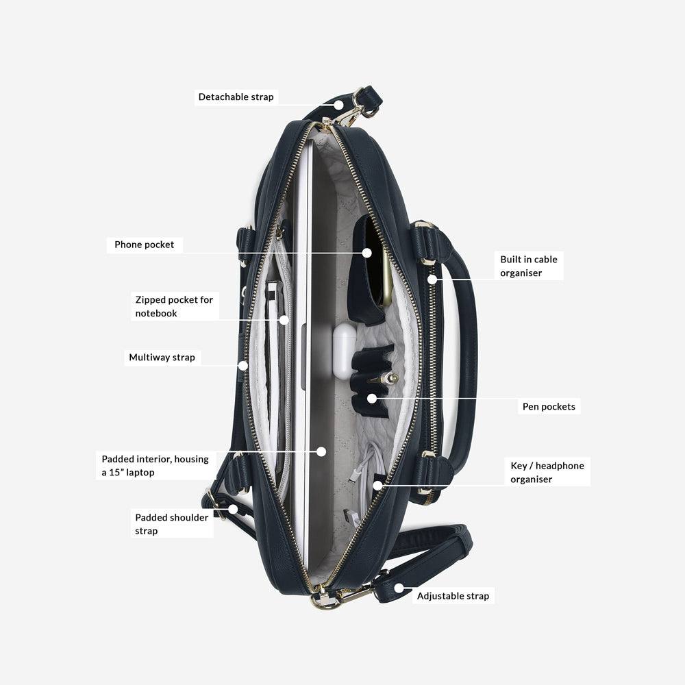 Everyday Laptop Bag - Navy - Image 4