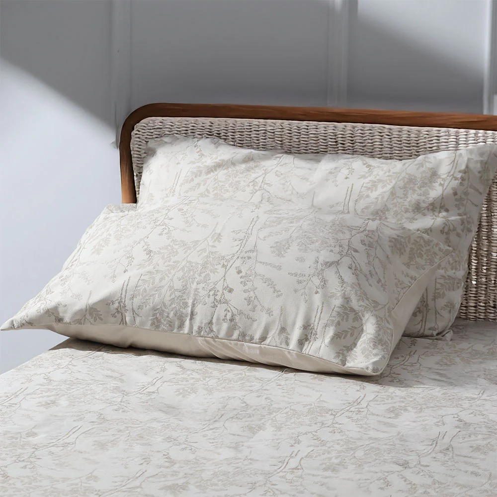 Floret Duvet Cover and Pillow Shams Set - Beige - Image 9