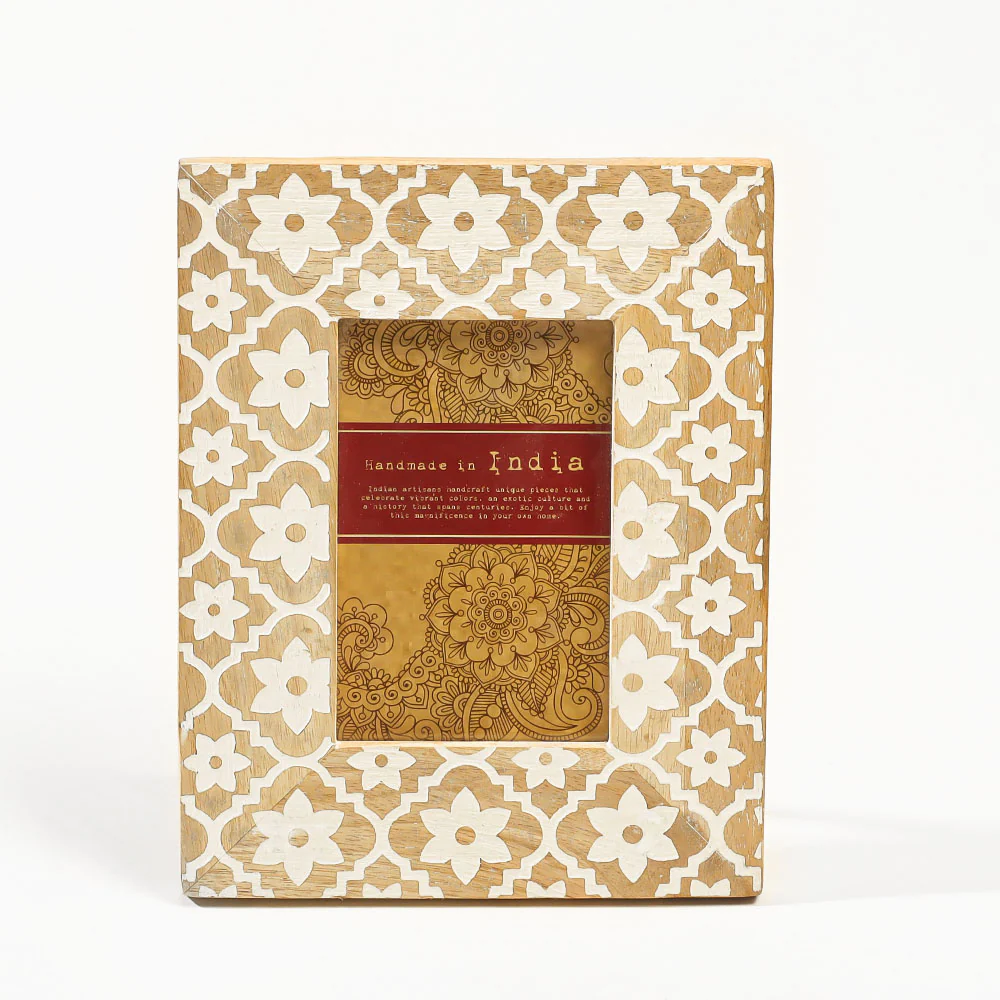 Frangipani Wooden Photo Frame Medium - Birch - Image 4