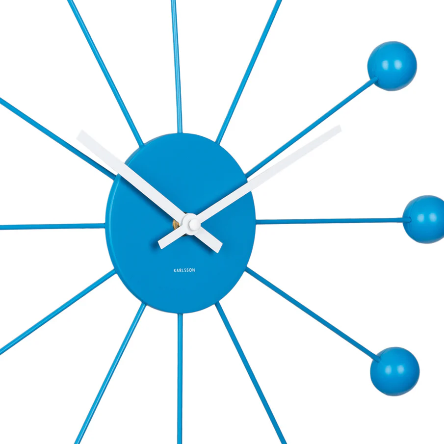 Funky Spider Wall Clock 40cm - Bright Blue - Image 3