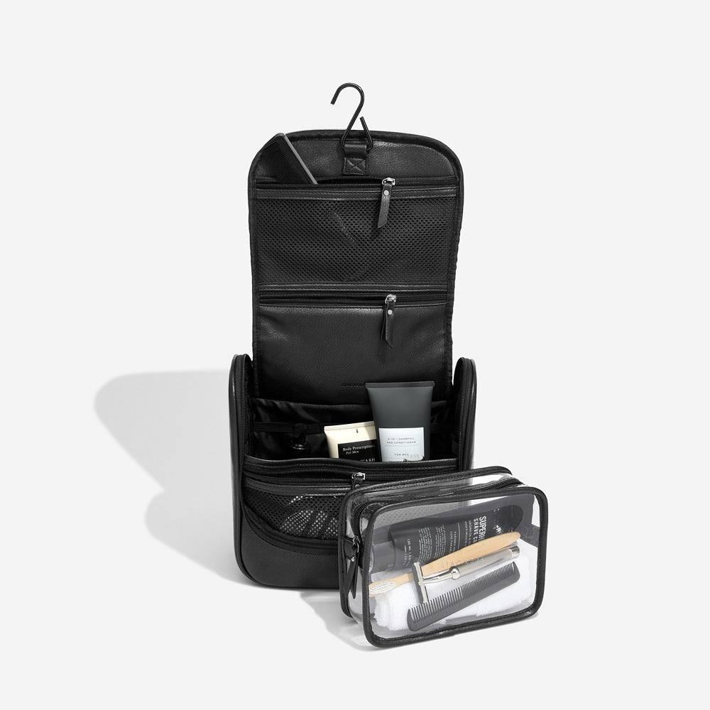 Hanging Travel Washbag Large - Black - Image 4