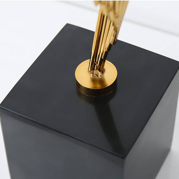 Helix Metallic Sculpture - Black Gold - Image 5