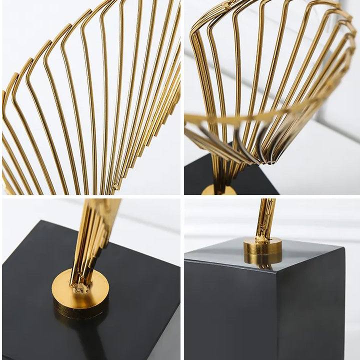 Helix Metallic Sculpture - Black Gold - Image 6