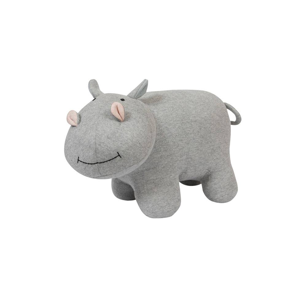 Knitted Soft Toy - Grey Hippo - Image 6