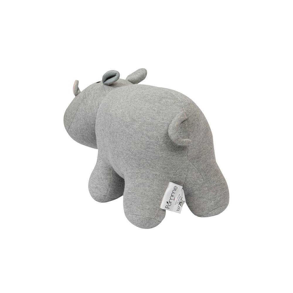 Knitted Soft Toy - Grey Hippo - Image 7