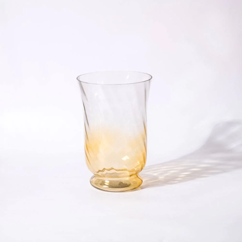 Leana Glass Hurricane Medium - Amber - Image 3