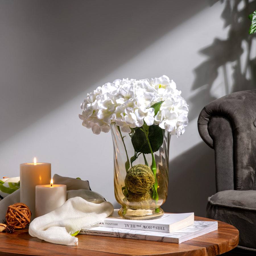 Leana Glass Hurricane Medium - Amber - Image 4