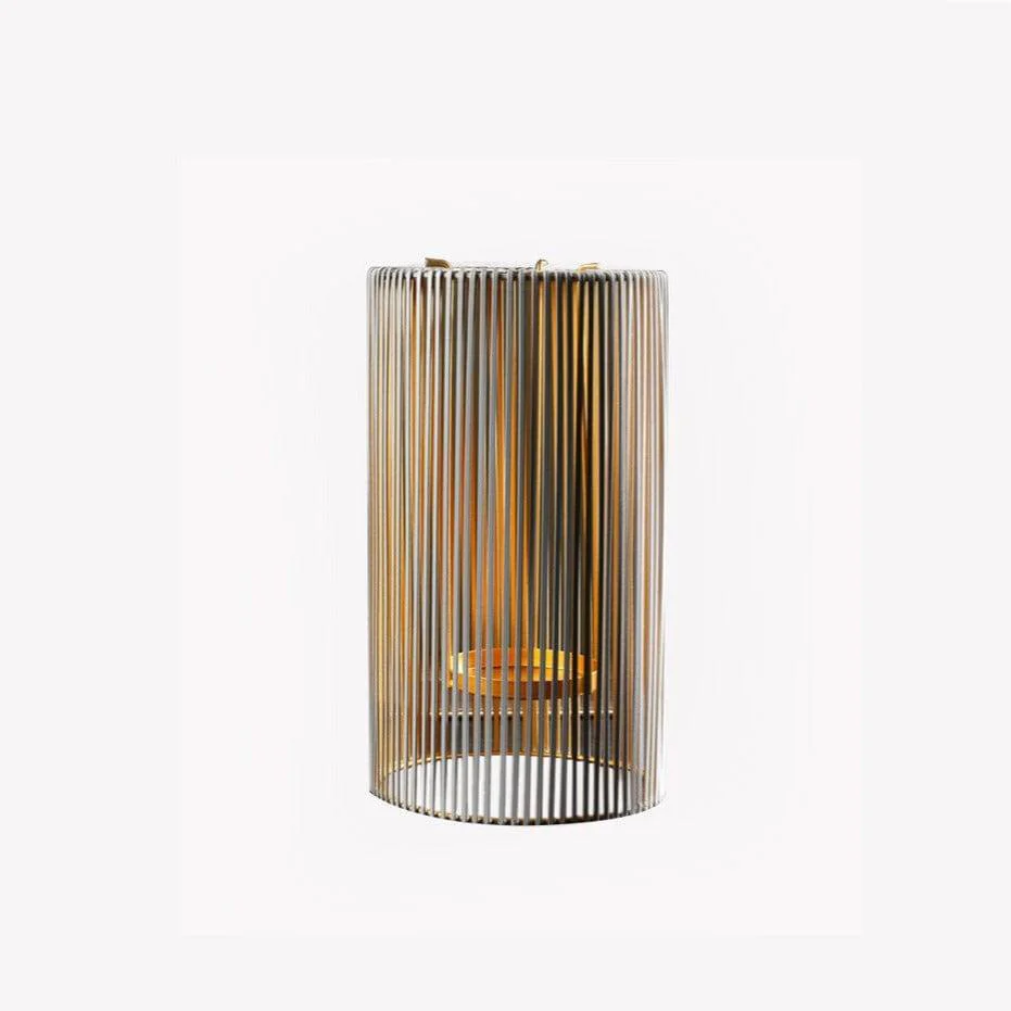 Lines Tealight Holder Medium - Grey Gold - Image 3