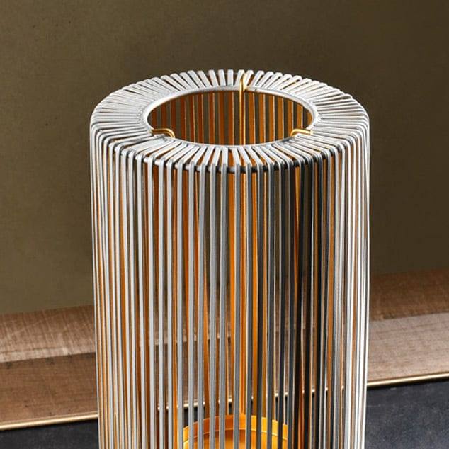 Lines Tealight Holder Medium - Grey Gold - Image 5