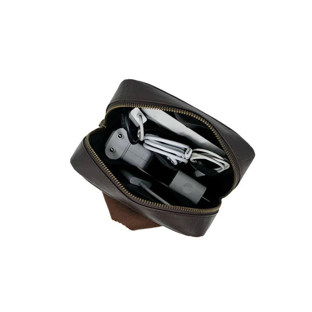 Mavi Leather Tech Kit - Dark Tan - Image 6