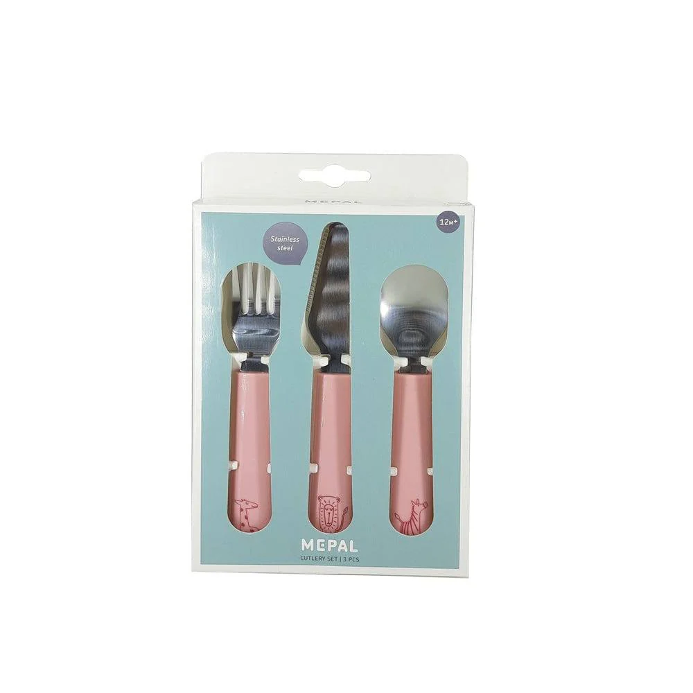 Mio 3-Piece Kids Cutlery Set - Deep Pink - Image 8