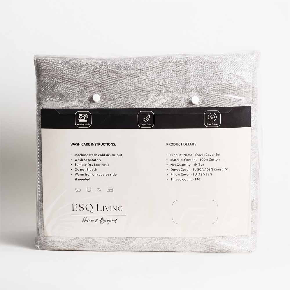 Pacific Duvet Cover and Pillow Shams Set - Grey - Image 8