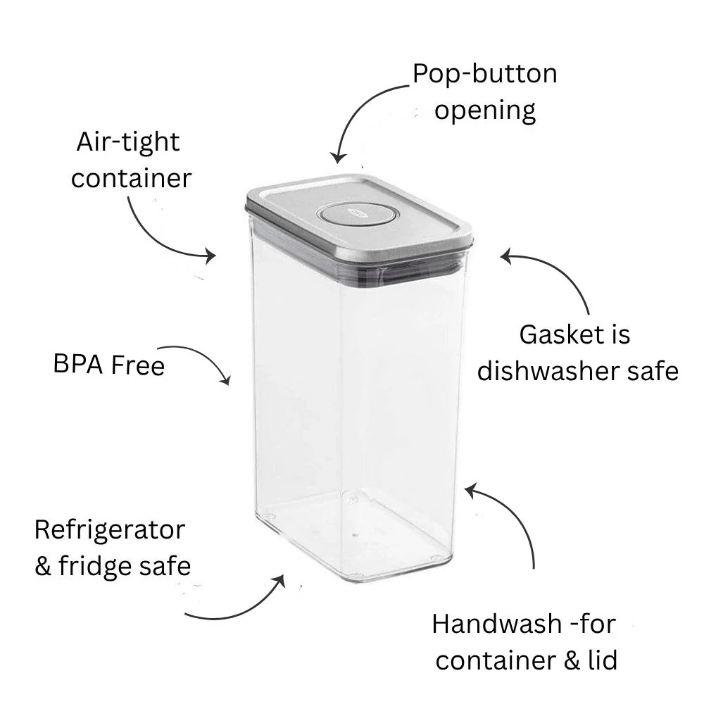 Steel POP Slim Rectangular Storage Container - 2600ml - Image 3