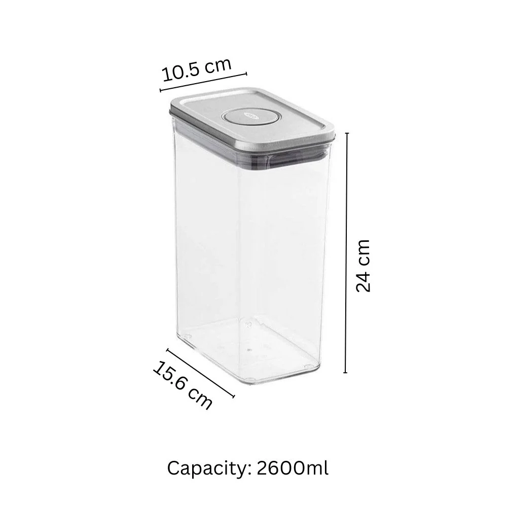 Steel POP Slim Rectangular Storage Container - 2600ml - Image 4