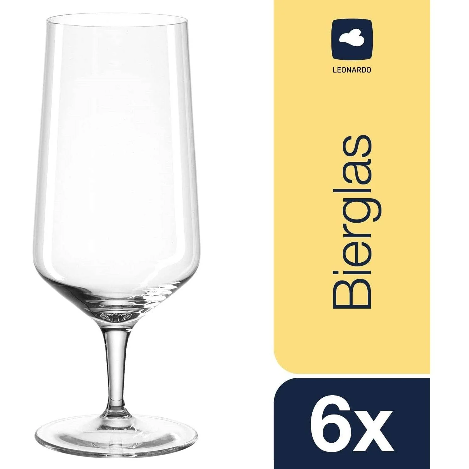 Puccini Beer Glasses 410ml, Set of 6 - Image 6