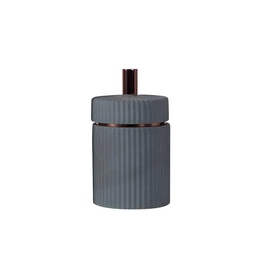 Ridge Decorative Jar - Grey - Image 4