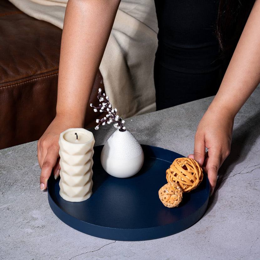 Rotem Textured Tray - Ink Blue - Image 4