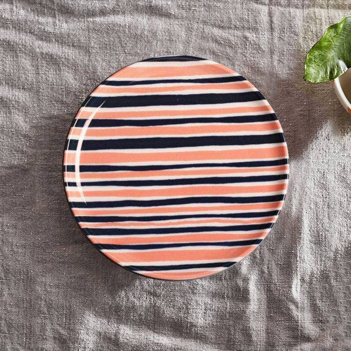 Ruby Shapely Quarter Plate - Orange Stripes - Image 7