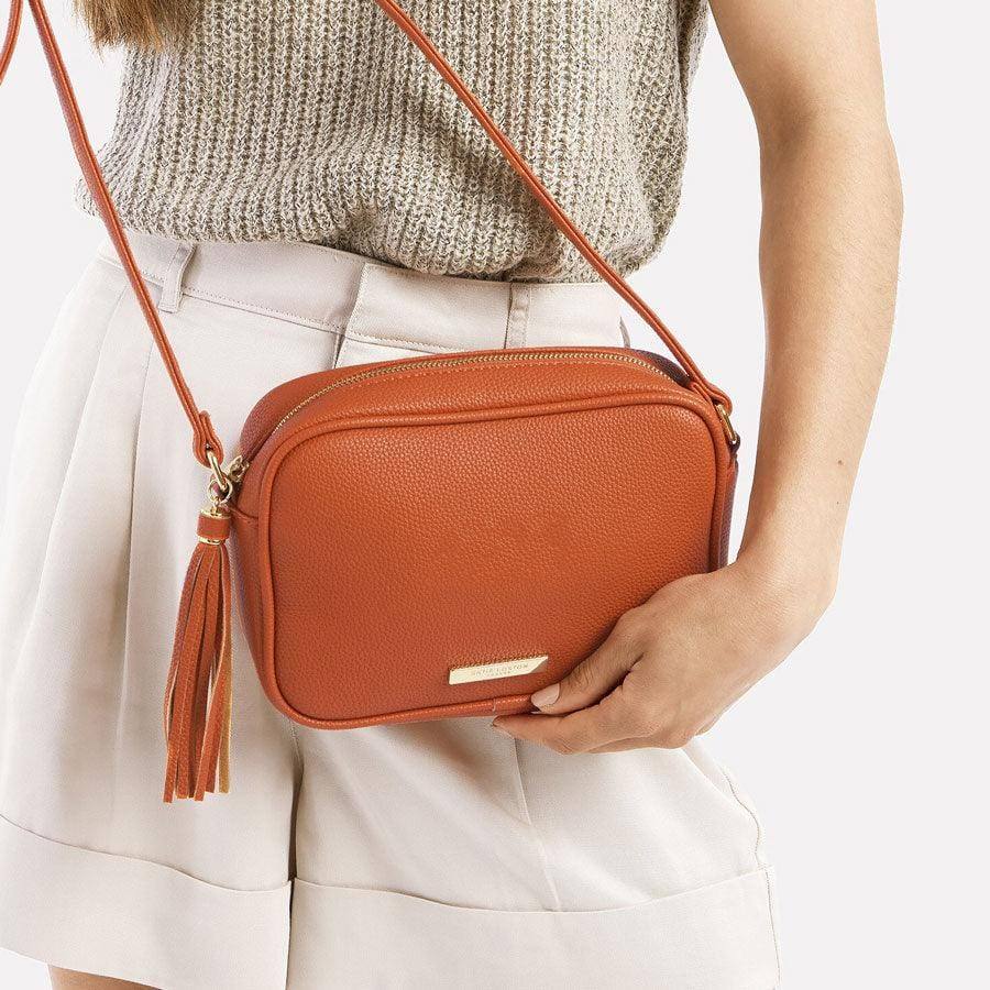 Sophia Tassel Crossbody Bag - Orange - Image 4